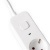 Elosztósor, 4 aljzat, 1,5 m, USB, kapcsolóval, ENTAC, fehér